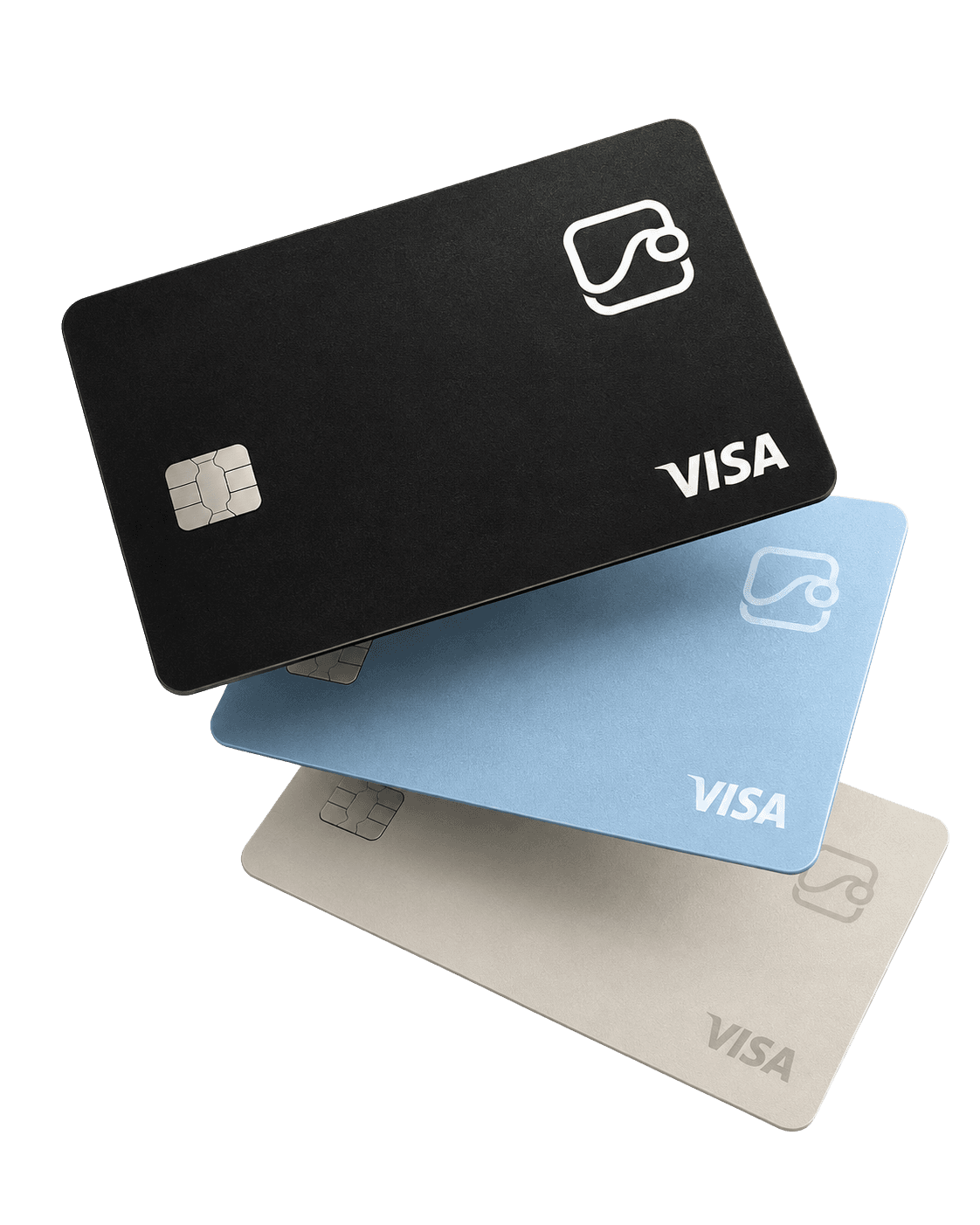 Tomorrow's Wallet stacked Visa cards