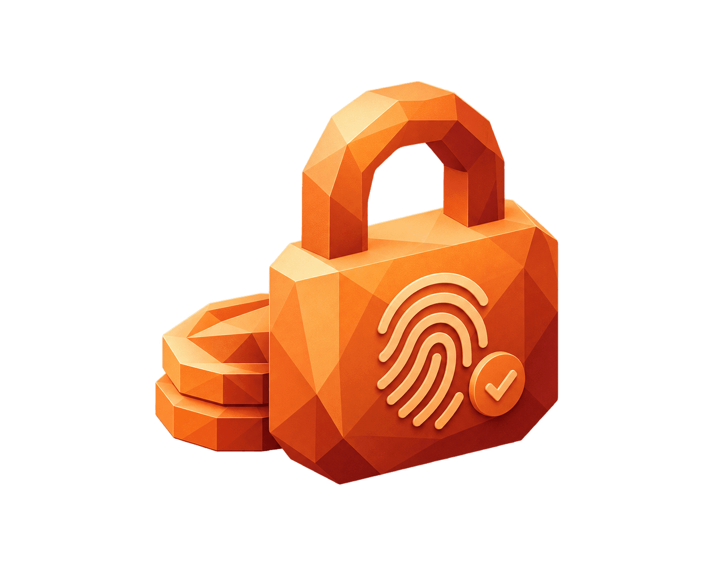 Security lock illustration on mobile